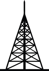 radio tower illustration, signal icon
