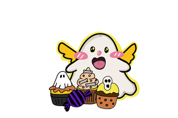 A cute little Ghost in happy mode 