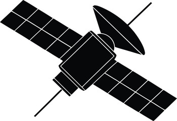 satellite vector, space device silhouette
