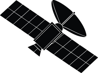 satellite vector, space device silhouette
