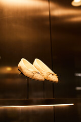 a pair of leather shoes