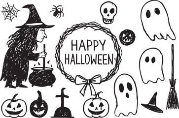 Halloween Editable vector Icon set