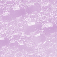 Bubbles of body gel or shampoo or shaving gel. Closeup.