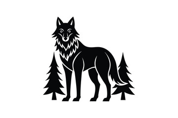 vector illustration of a wolf