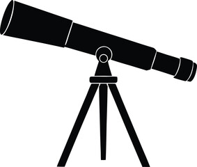 telescope illustration, space icon
