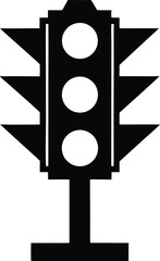 traffic light illustration, stop icon
