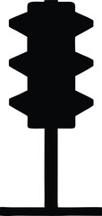 traffic light illustration, stop icon
