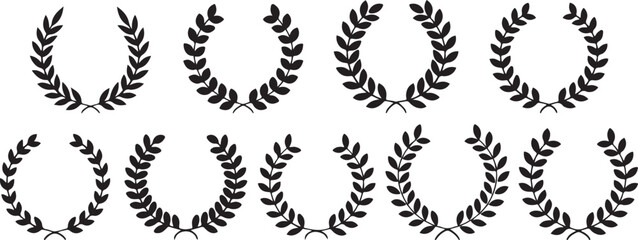 Laurel wreath icon, Victory wreath vector, Achievement wreath symbol, Champion award wreath, Success wreath outline, Ceremony wreath graphic, Trophy wreath clipart, Sports award wreath design, Winner 