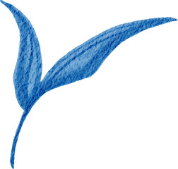Blue Leaf Watercolor