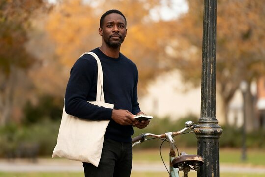 Quiet Moments: Authentic, Unfiltered Portrait of Everyday Person in Urban Light
