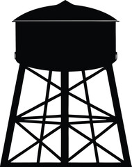 water tower illustration, utility icon
