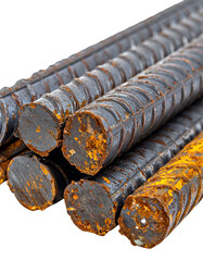 Rusty steel reinforcing bars