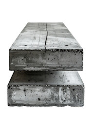 Two gray concrete planks stacked