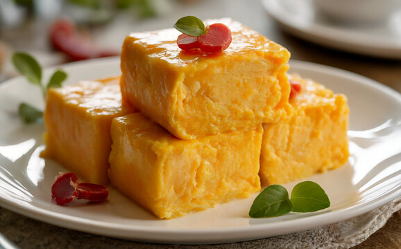 Tocino de cielo (Spanish: tocino de cielo, Portuguese: toucinho do c&eacute;u &mdash; literally "bacon from heaven", "fat from heaven") is a Spanish and Portuguese dessert made with egg yolk and has a bright yello