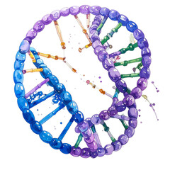Colorful DNA double helix illustration
