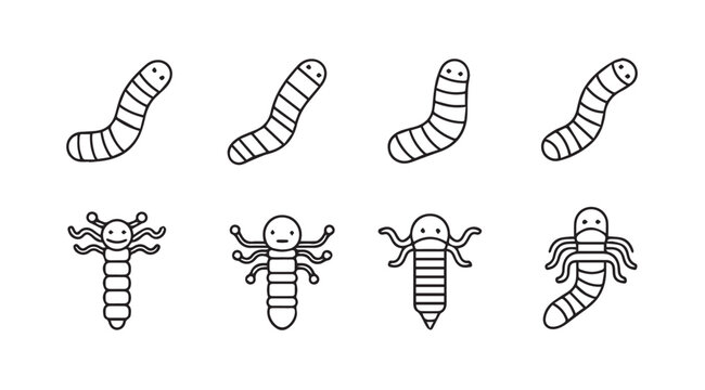 Vector art of worms