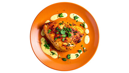 Grilled chicken breast with sauce