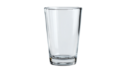 Clear glass tumbler isolated on transparent background, perfect for everyday use