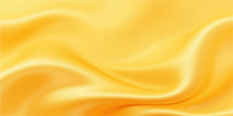 Golden silk fabric with a smooth, flowing wave pattern