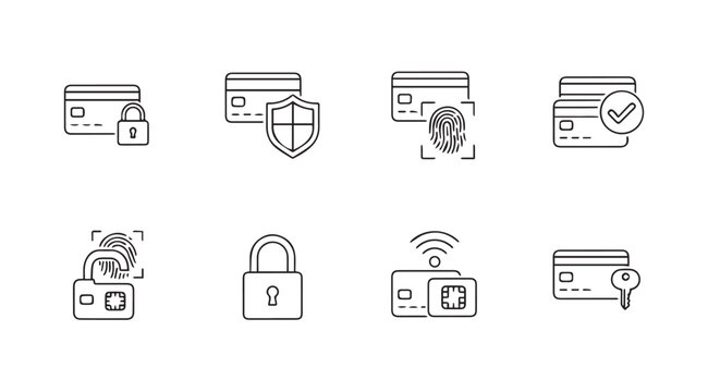Vector art of credit card security