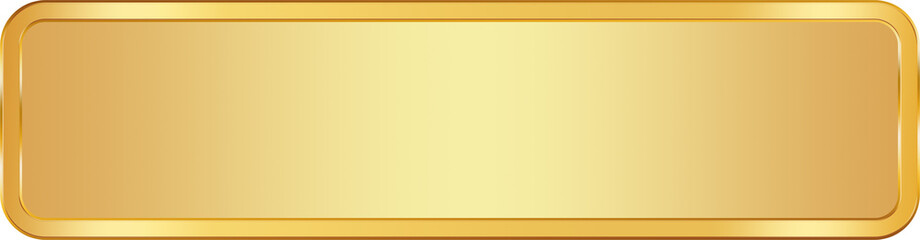 Gold Label Banner. Gold Name Plate.
