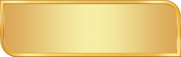 Gold Label Banner. Gold Name Plate.
