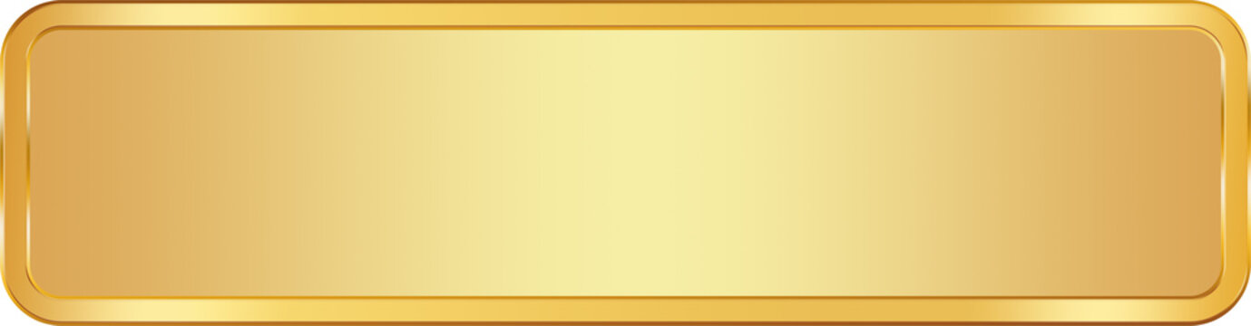 Gold Label Banner. Gold Name Plate.
