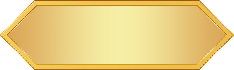 Gold Label Banner. Gold Name Plate.
