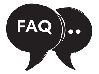 Frequently Asked Questions FAQ silhouette icon vector illustration information assistance concept