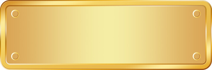 Gold Label Banner. Gold Name Plate.
