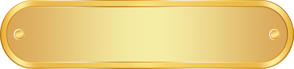 Gold Label Banner. Gold Name Plate.
