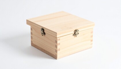 Open wooden box on dark surface, crafted emptiness and quiet invitation.