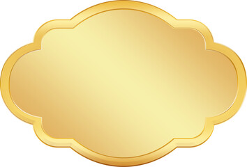 Gold Label Banner. Gold Name Plate.
