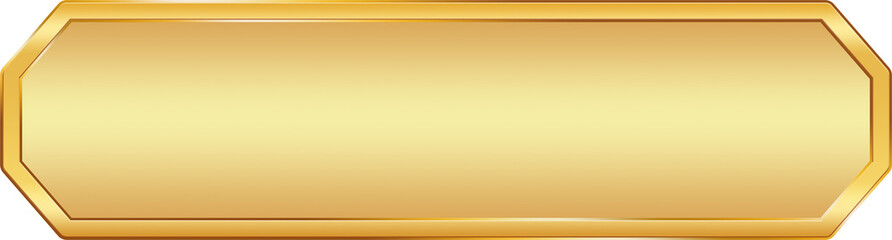 Gold Label Banner. Gold Name Plate.
