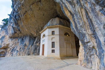 Valadier temple rock sanctuary inside frasassi caves