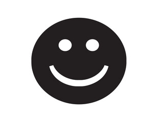 Happiness silhouette icon vector illustration solid black joyful emotion and feeling