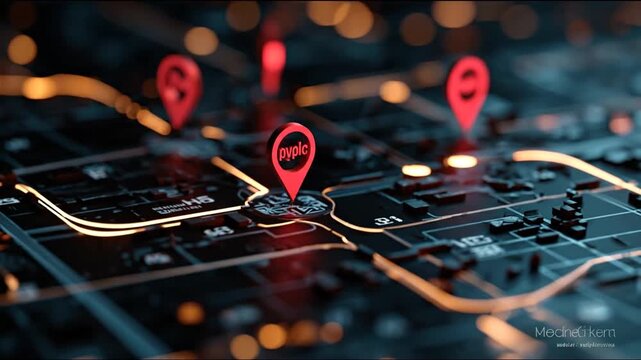 Digital map location markers