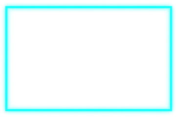 Fototapeta premium Blue neon rectangle shape frame. Glowing neon border isolated on transparent background. Shine glow light neon sign frame. Banner, Mockup, template for presentation or montage, Design elements, PNG