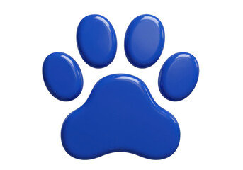 Isolated paw print emblem graphic for pet adoption, veterinarian or animal rescue