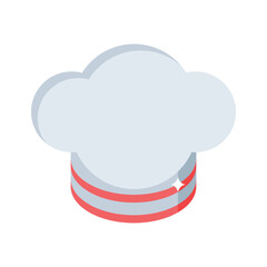 Premium isometric icon of chef�s hat for catering