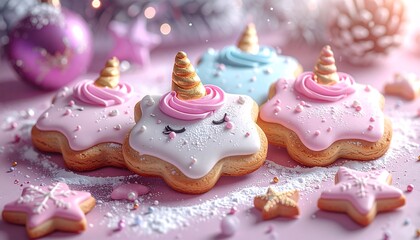 Festive unicorn cookies (1)