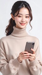 Young woman using a smartphone