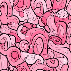 Abstract pink shapes pattern
