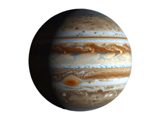 Close-up of Jupiter's swirling atmosphere