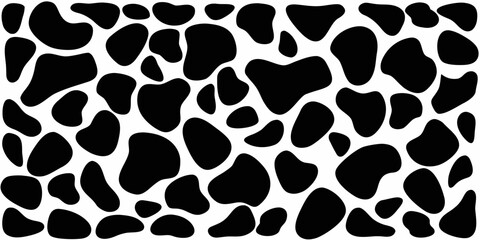 Abstract black and white irregular shapes pattern background