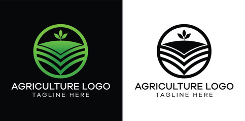 Creative agriculture logo design vector template.