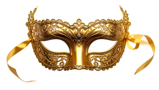 Ornate golden masquerade mask