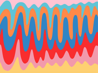 Abstract Liquid Wavy Background of Flowing Geometric Shapes in Vibrant Multicolor Banner Design Fluid Modern Vector Design Pattern