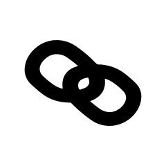 Hyperlink symbol silhouette icon vector flat illustration on white background.