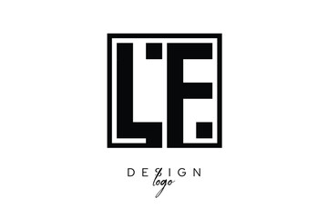 LF Double Letter Monogram Logo – Bold Square Typography Initials for Modern Branding, Identity & Professional Design